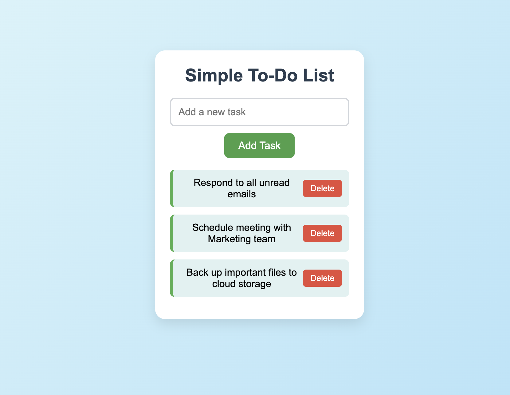  Responsive To-do List App 